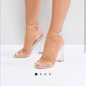 Clear open toe High heels